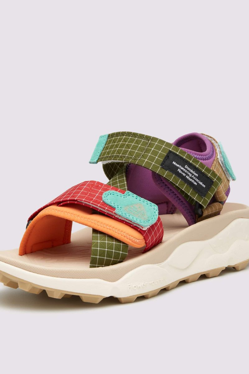 Sandle Flower Mountain NAZCA 2 UNI Uomo Rosse Verdi | 483-FJSYPQ