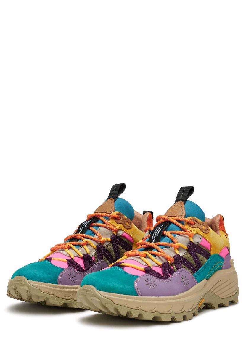 Sneakers Flower Mountain IWANO Donna Beige Verdi | 068-AGOPUN