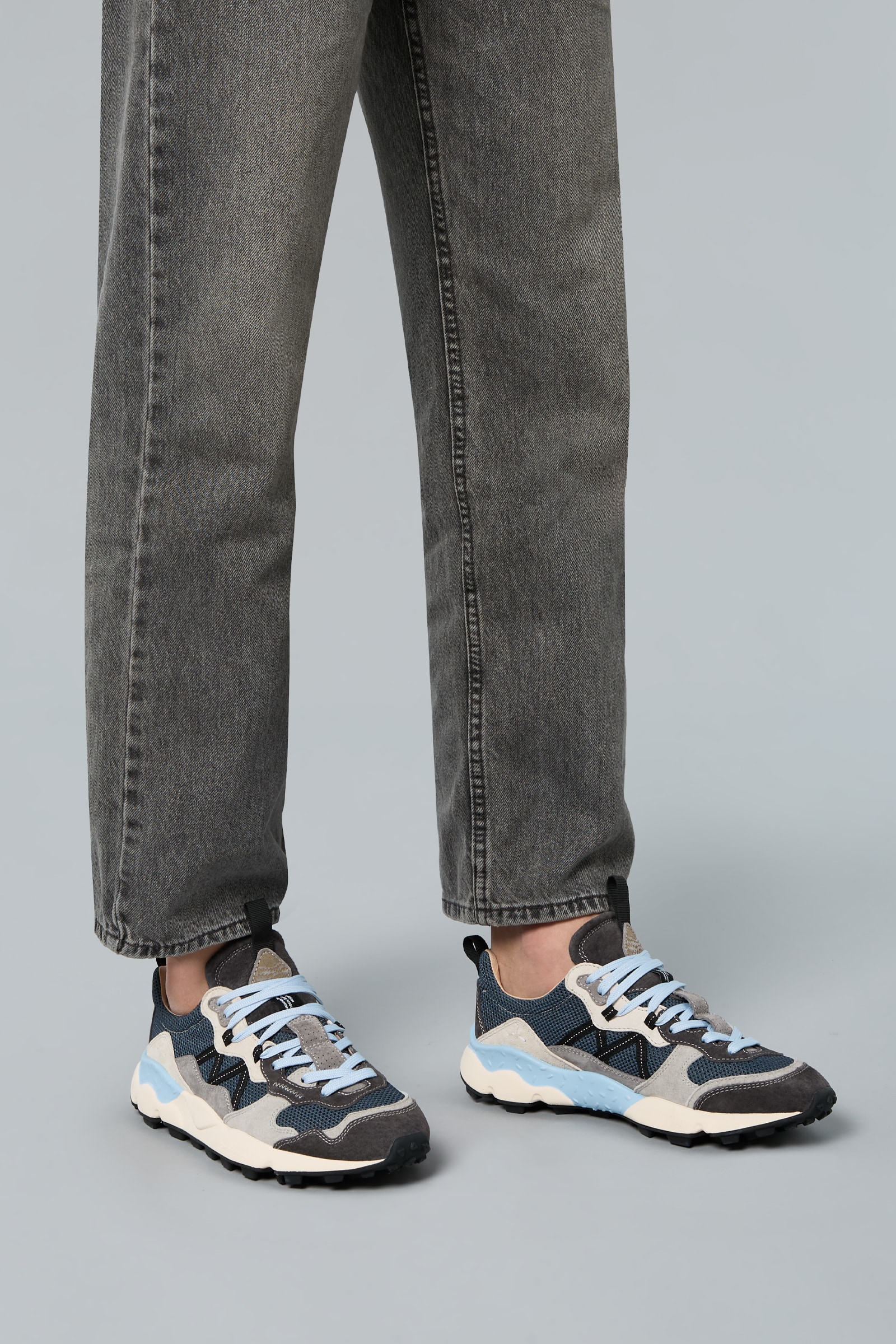 Sneakers Flower Mountain LENZAN Uomo Grigie | 305-FWKYUG