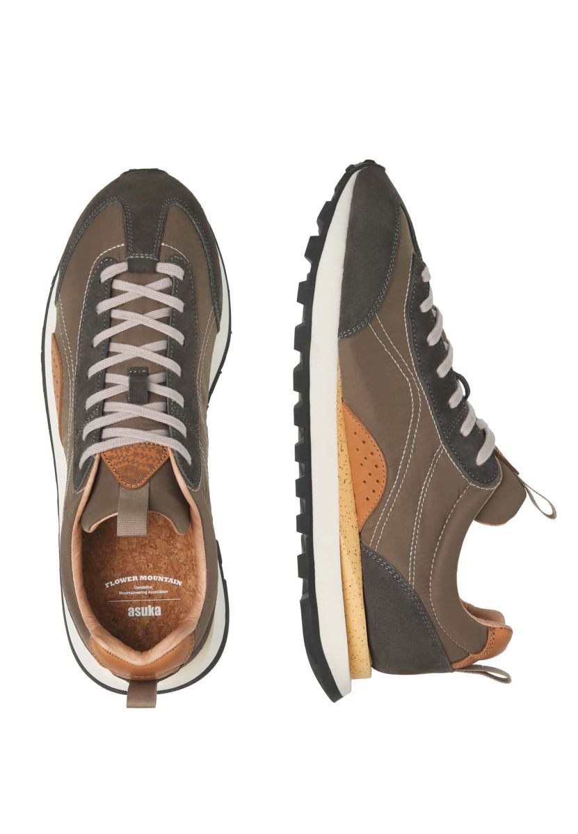 Sneakers Flower Mountain NEW ASUKA Uomo Marroni | 385-QRKLHS