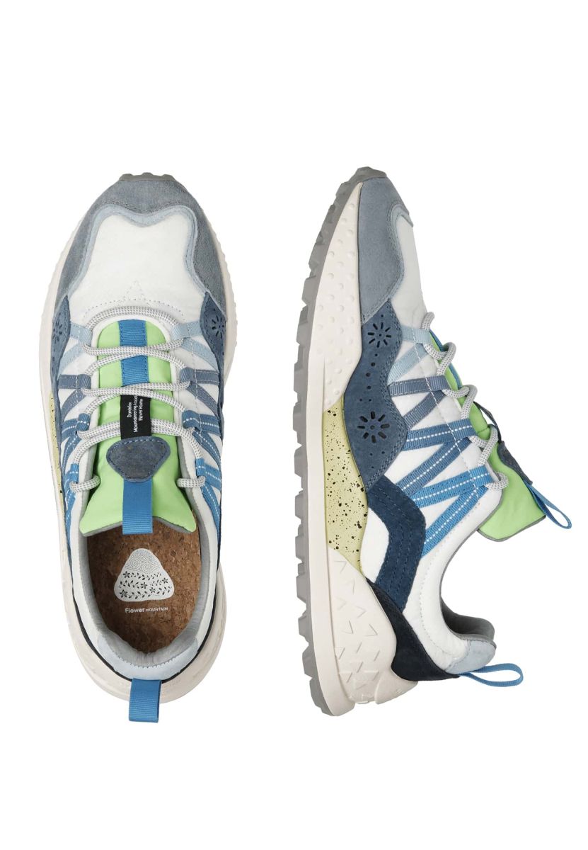 Sneakers Flower Mountain WASHI Uomo Blu Chiaro Bianche | 205-ZIMORW