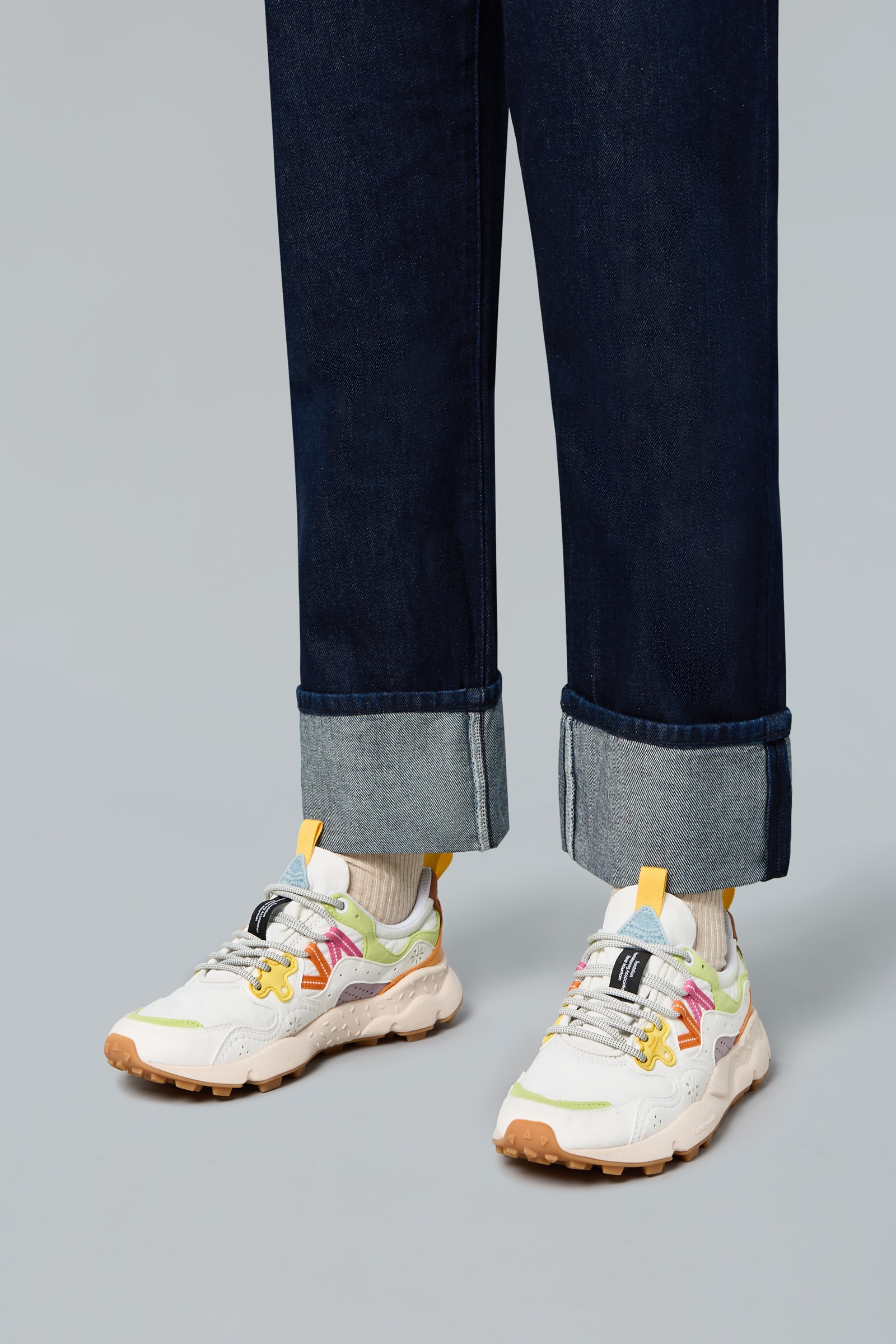 Sneakers Flower Mountain YAMANO 3 KAISO Donna Verdi Bianche | 138-LRVWFE